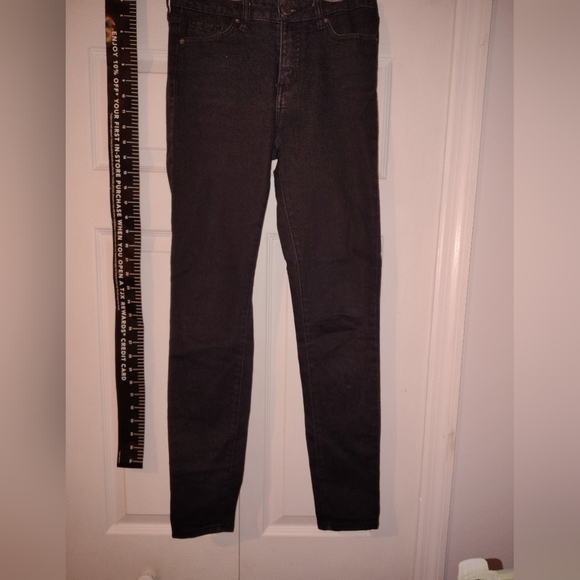 Women's New Kylie And Kendall Black Jeans Hi Waist Distressed Perfectly Stretch - Picture 3 of 10